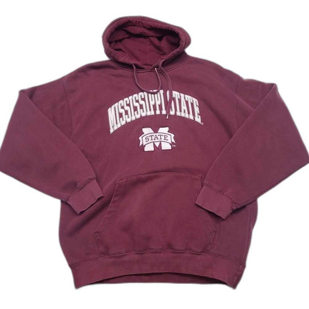 Vintage Mississippi State Bulldogs Embroidered Hoodie 90s Y2k